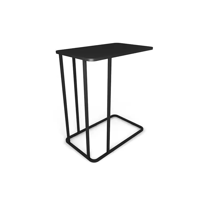 Τραπεζάκι βοηθητικό μεταλλικό σε μαύρο χρώμα Υ55x45x25εκ.