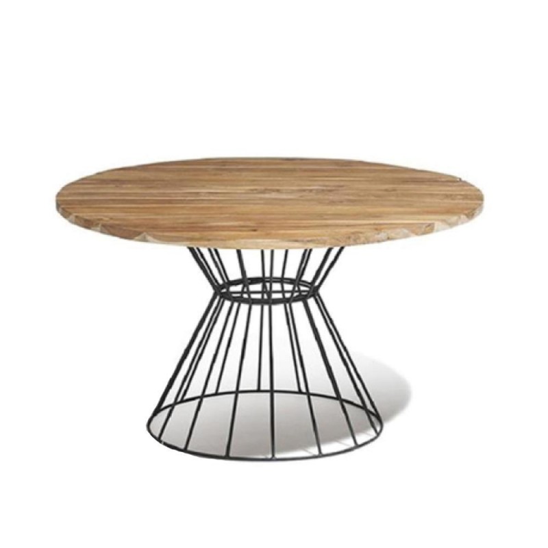 Τραπέζι Nextdeco Kai από ξύλο teak Υ78x∅120εκ.