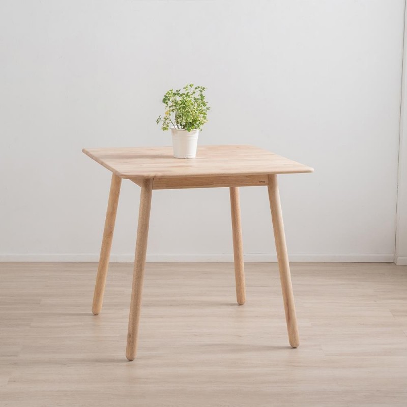 Τραπέζι Nextdeco Natural μασίφ ξύλο Υ75,5x80x80εκ.