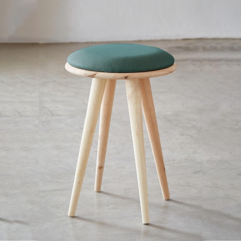 Σκαμπό Nextdeco Natural μασίφ ξύλο Υ51,5xØ34,5εκ.