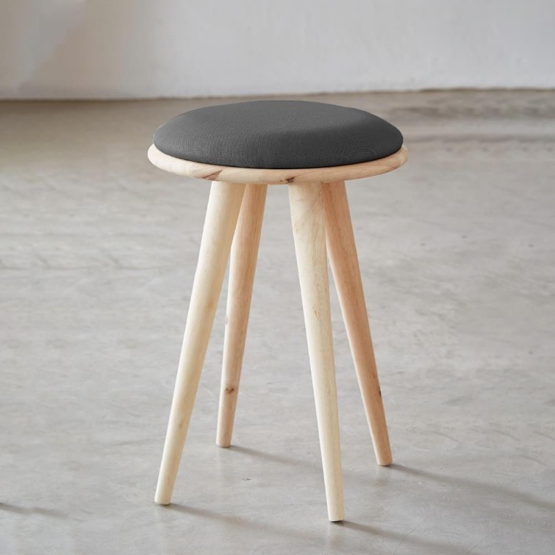 Σκαμπό Nextdeco Natural μασίφ ξύλο Υ51,5xØ34,5εκ.