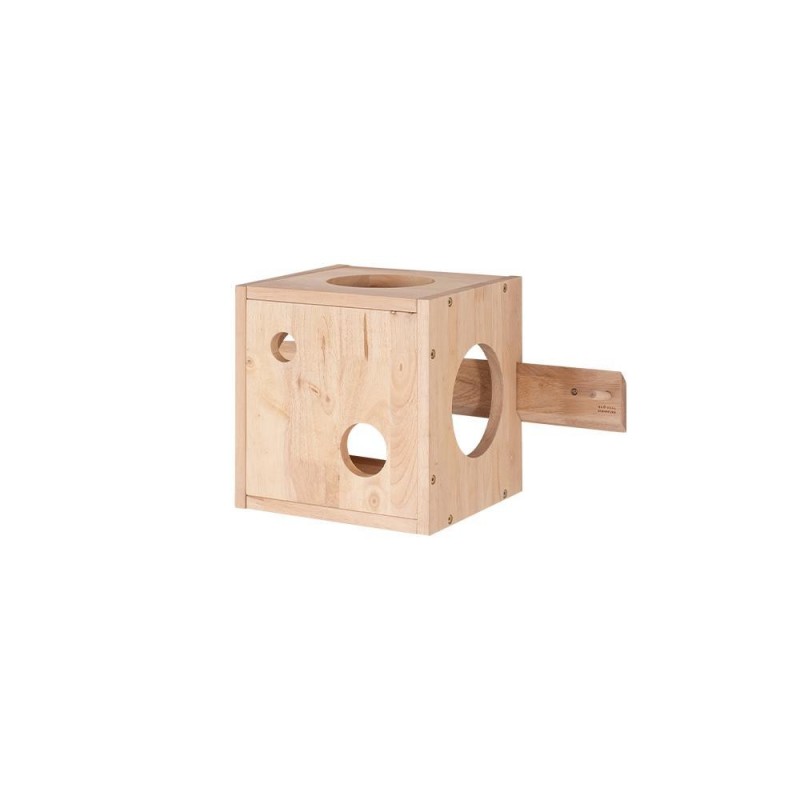 Παιδική χαρά γάτας επιτοίχια Nextdeco Natural μασίφ ξύλο Υ30x60x27εκ.