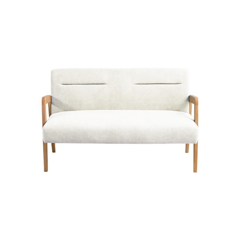 Καναπές διθέσιος Nextdeco Natural μασίφ ξύλο λευκός Υ78,5x27,6x72,5εκ.