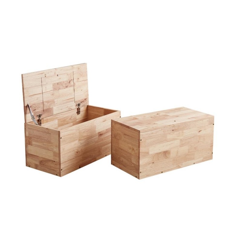 Ξύλινο κουτί ορθογώνιο Nextdeco Natural Υ39x40x80εκ.