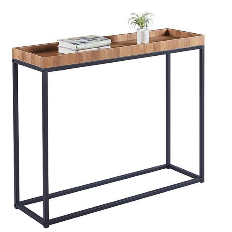 Κονσόλα με μεταλλικό σκελετό και επιφάνεια από MDF Υ80x100x30εκ.