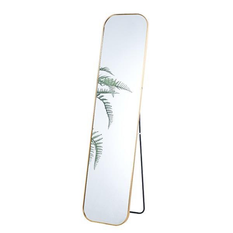 Καθρέφτης επιδαπέδιος 40x160εκ. με χρυσό μεταλλικό πλαίσιο
