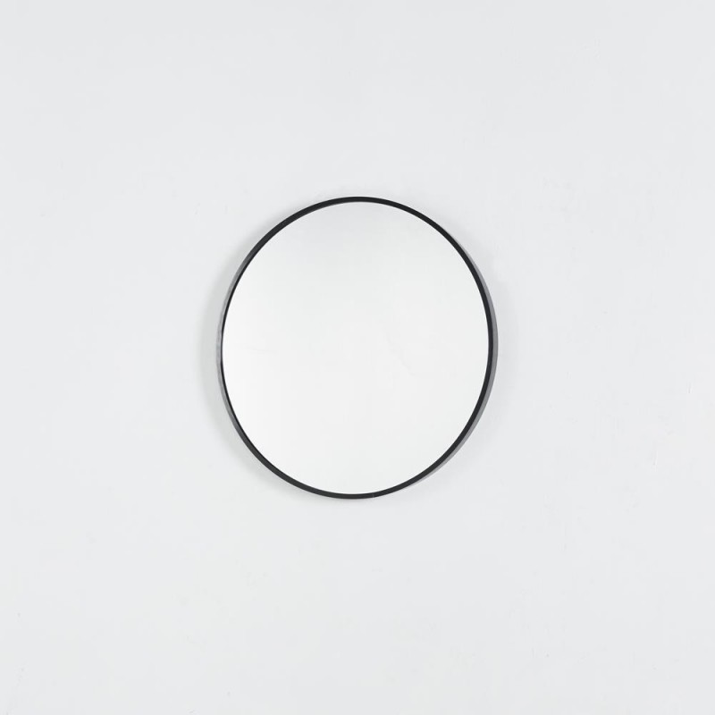 Nextdeco καθρέφτης επιτοίχιος στρογγυλός Ø50εκ. με μαύρο μεταλλικό πλαίσιο