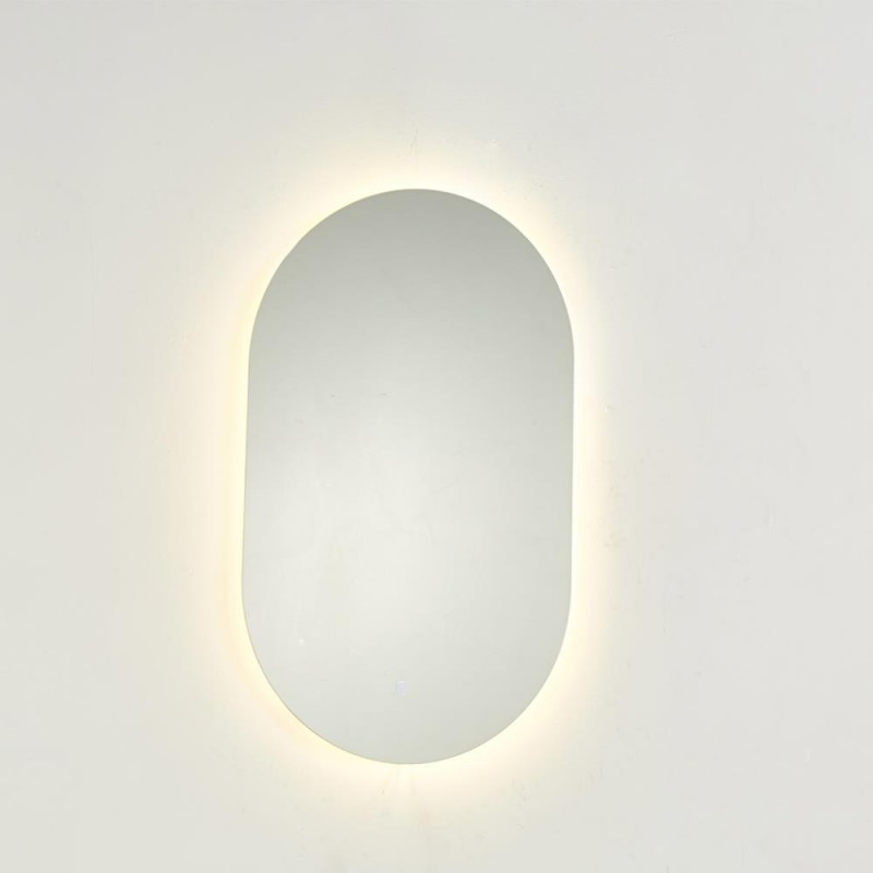 Nextdeco καθρέφτης επιτοίχιος οβάλ 50x80εκ.με φωτισμό led
