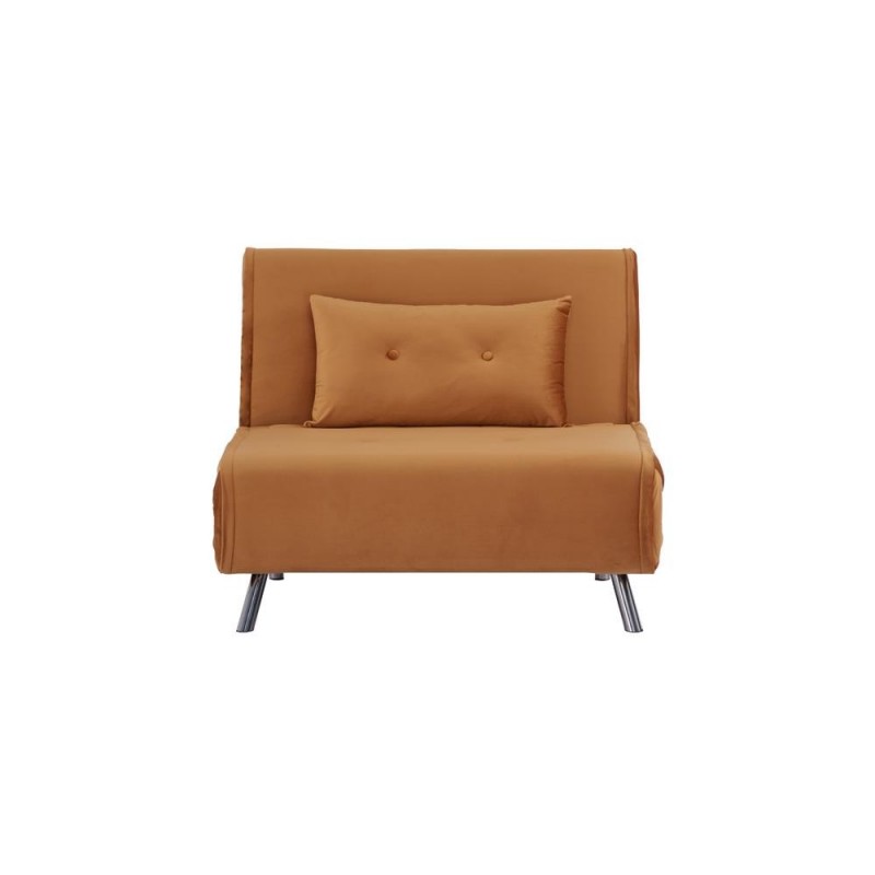 Πολυθρόνα κρεβάτι Nextdeco Berlin σκούρο πορτοκαλί Υ92x100x91εκ.