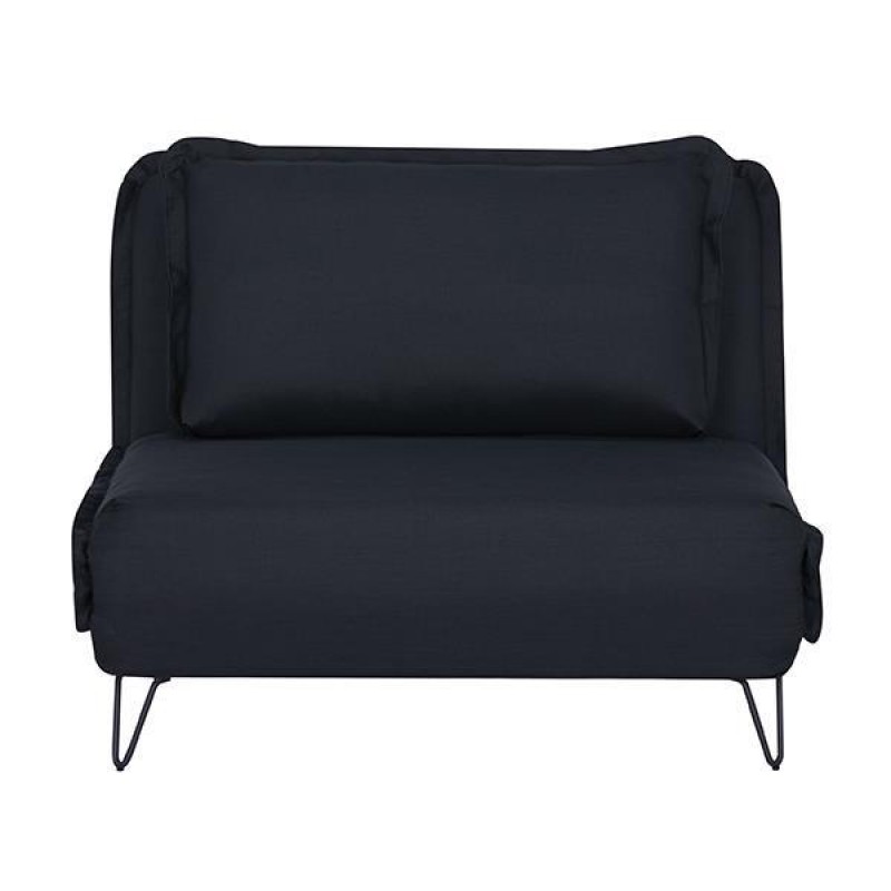 Madrid πολυθρόνα-κρεβάτι μαύρη Υ82x122x92εκ.