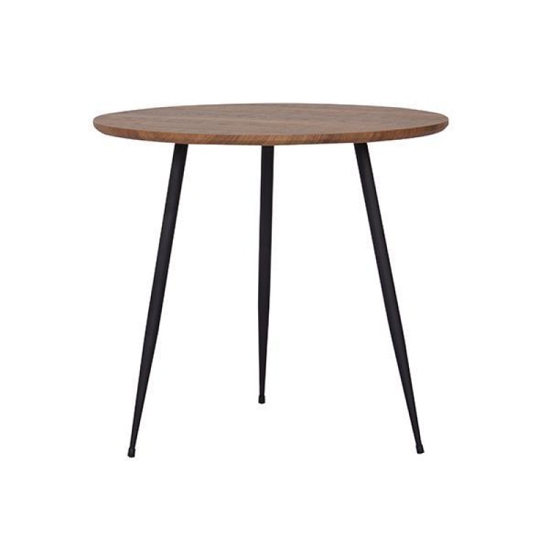 Τραπεζάκι βοηθητικό ξύλινο στρογγυλό Υ51x60x45εκ. με μεταλλικά πόδια