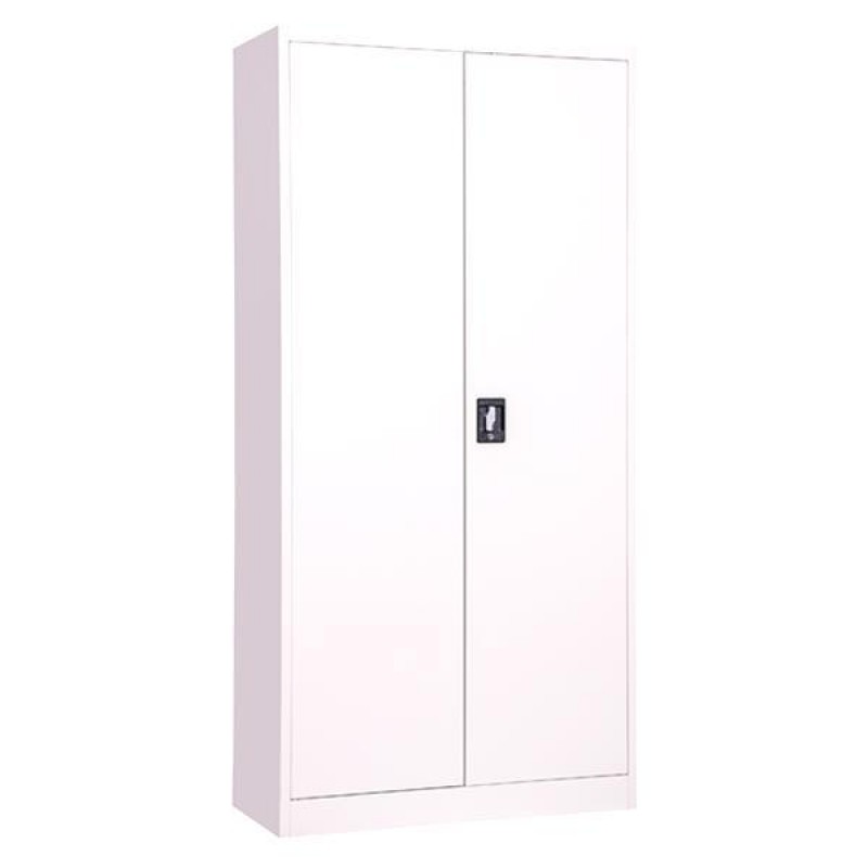 Nextdeco ντουλάπα λευκή με 4 ράφια - κλειδαριά μεταλλική δίφυλλη Υ185x90x40εκ.