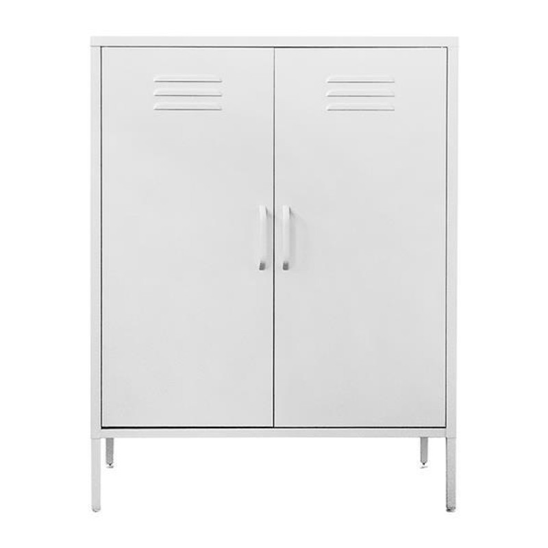 Nextdeco ντουλάπα λευκή μεταλλική δίφυλλη Υ102x80x40εκ.