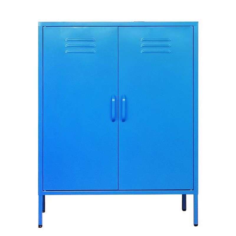 Nextdeco ντουλάπα μπλε μεταλλική δίφυλλη Υ102x80x40εκ.