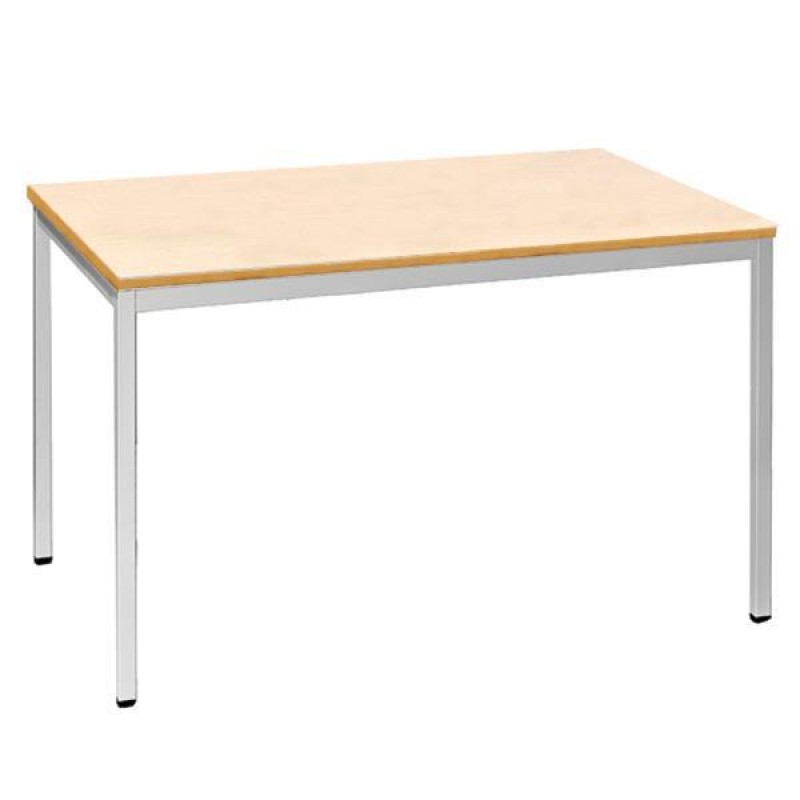 Nextdeco τραπέζι-γραφείο Υ75x120x80εκ. μεταλ. γκρι σκελετό - επιφ. σφενδάμου