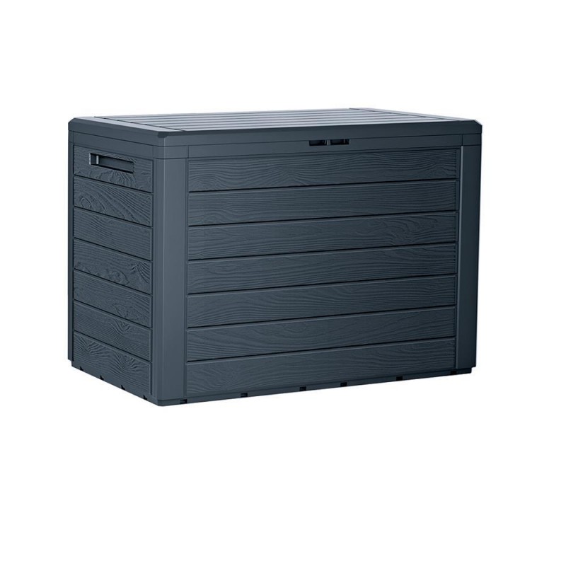 Μπαούλο αποθήκευσης κήπου 280 lt-Υ55x116x43.8εκ., ανθρακί από πολυπροπυλένιο