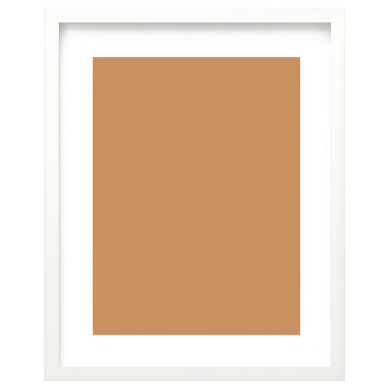 Κορνίζα τοίχου ξύλινη λευκή με ακρυλικό τζάμι Υ40x30εκ.