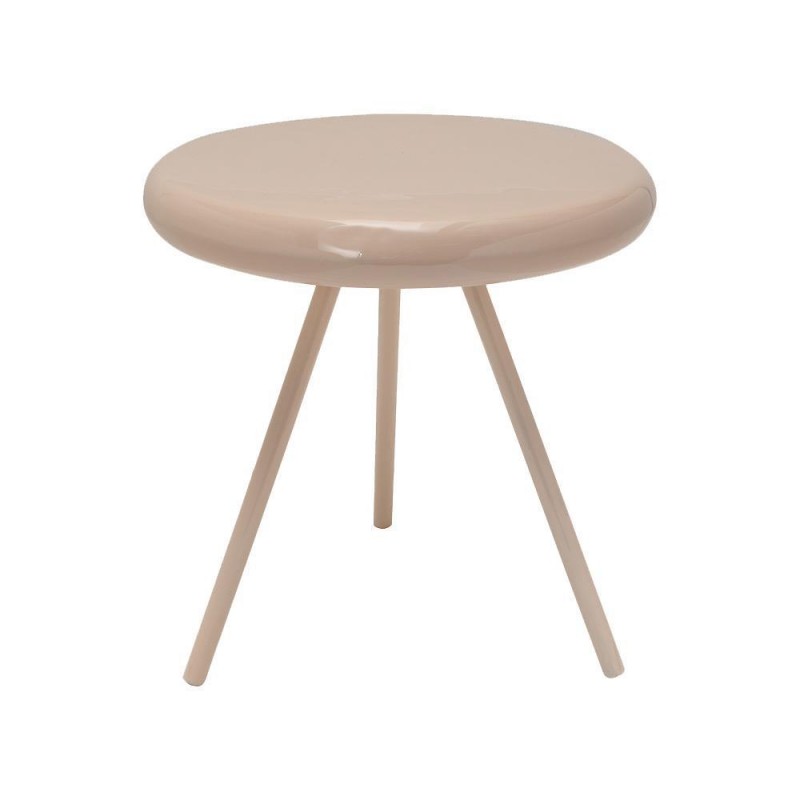Τραπεζάκι μεταλλικό Nextdeco μπεζ Y45xØ40εκ.