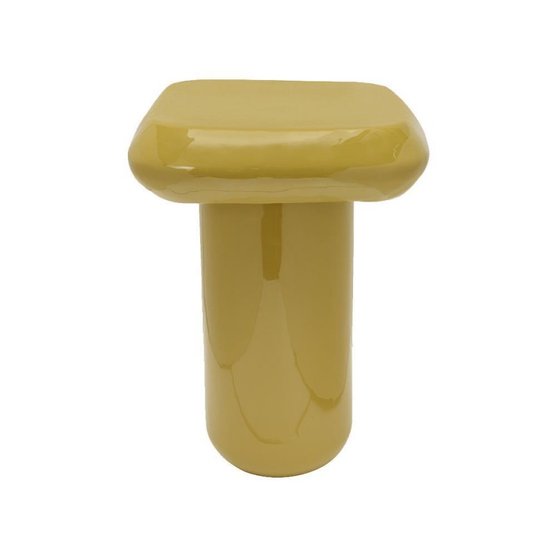 Τραπεζάκι μεταλλικό Nextdeco κίτρινο Y45xØ34εκ.