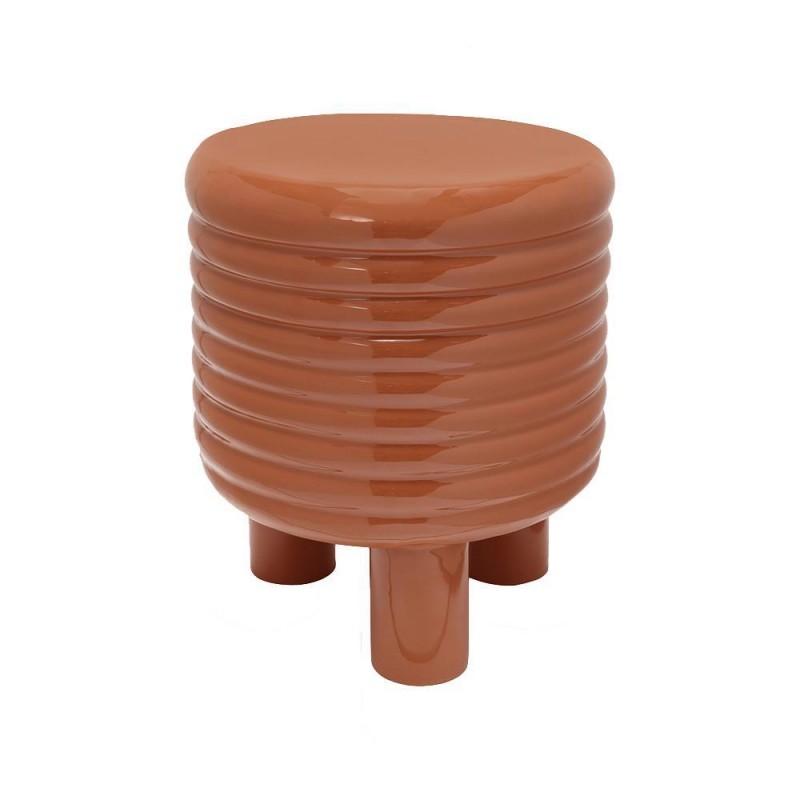 Σκαμπό μεταλλικό Nextdeco καφέ Y38x32x32εκ.