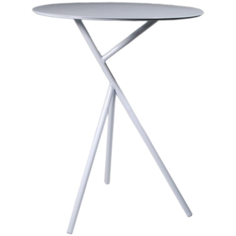 Τραπέζι μεταλλικό άσπρο Υ57εκ. και διάμετρος 45εκ.