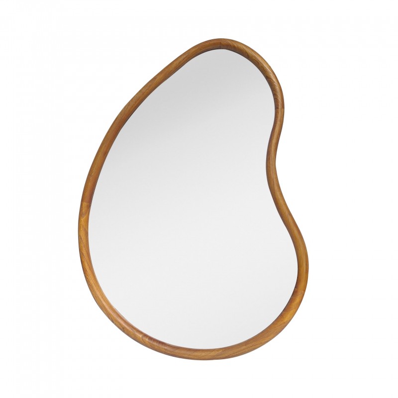 Nextdeco καθρέφτης επιτοίχιος 55x75εκ., φυσικό ξύλο oak