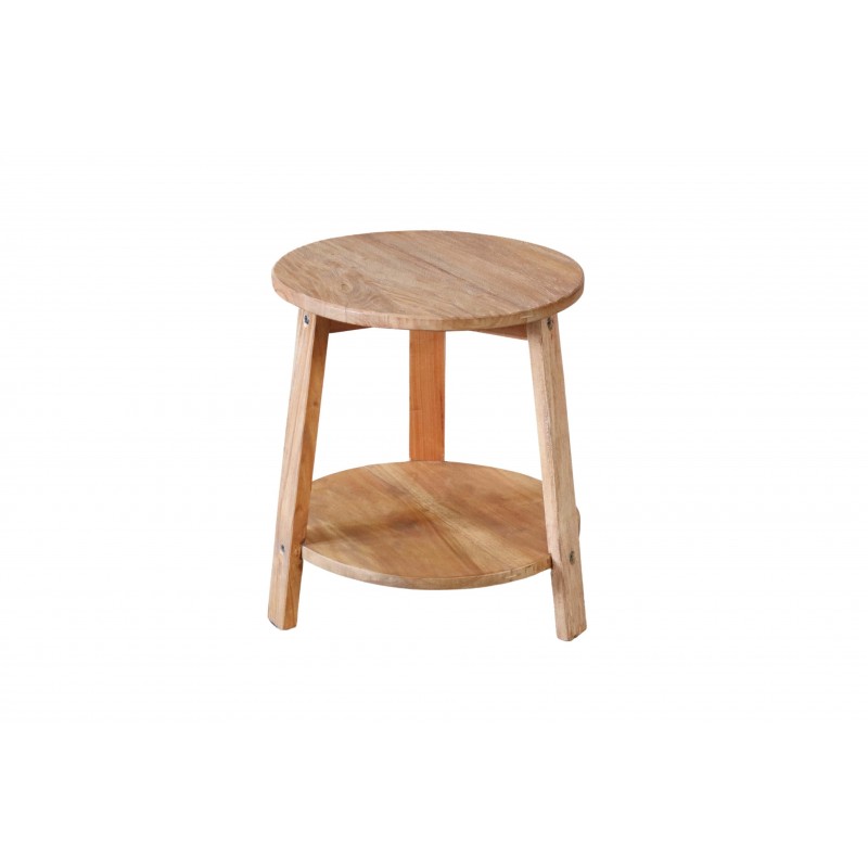 Τραπεζάκι Βοηθητικό Nextdeco 2 επιπέδων από ξύλο mahoni Υ45Ø40εκ