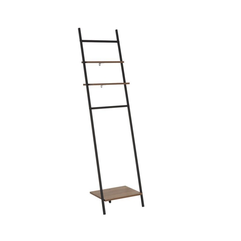 Σκάλα-κρεμάστρα Nextdeco Tower, Υ161,5x40x30εκ ,με 2 ράγες, 3 ράφια και ένα καλάθι