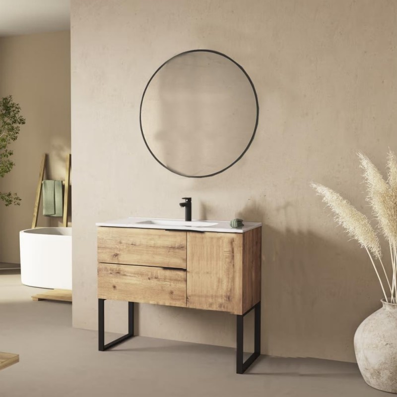 Σετ μπάνιου Nextdeco Karla με νιπτήρα καθρέφτη ντουλάπι 100εκ.