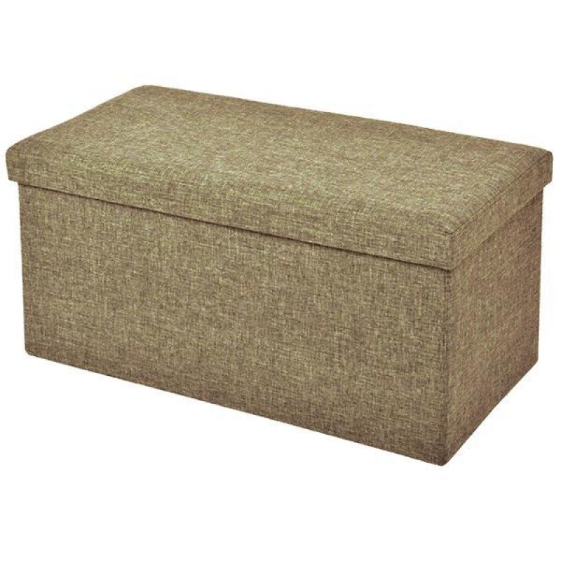 Σκαμπώ με αποθηκευτικό χώρο, μπεζ, Υ36x76x38 εκ.