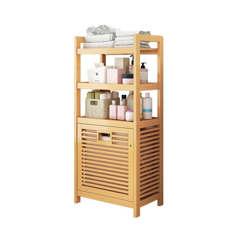 Ράφι με καλάθι απλύτων Nextdeco ξύλινο μπαμπού Υ119x50x30εκ.