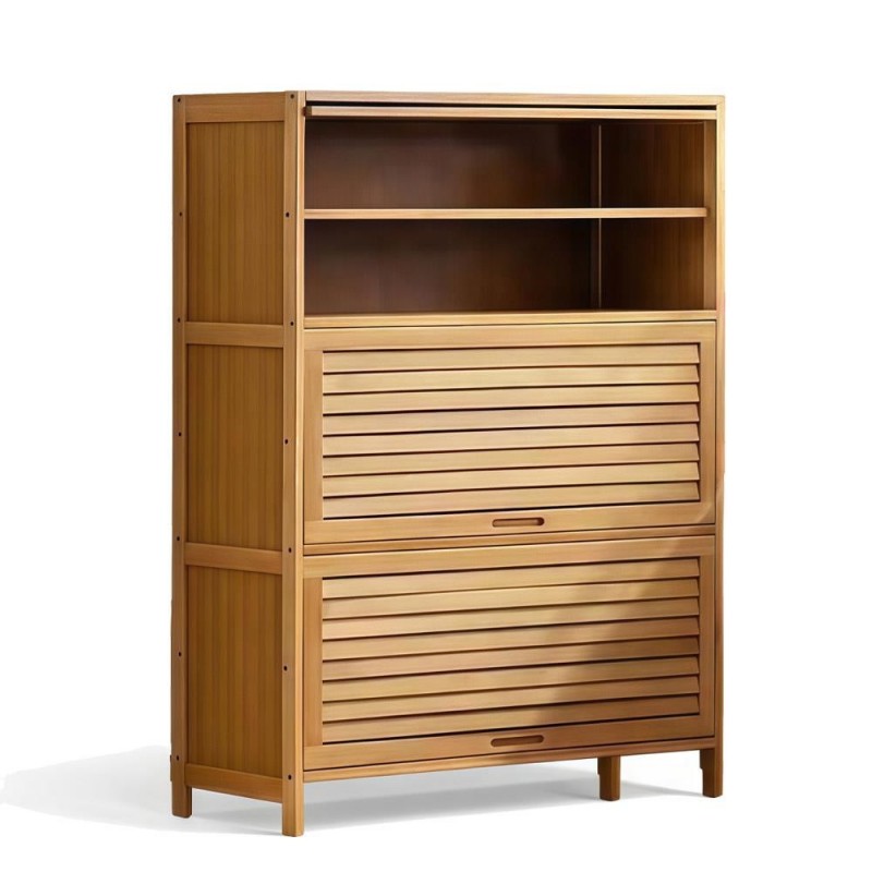 Παπουτσοθήκη 7 επιπέδων Nextdeco μπαμπού μεσαία Υ106x80x32εκ.