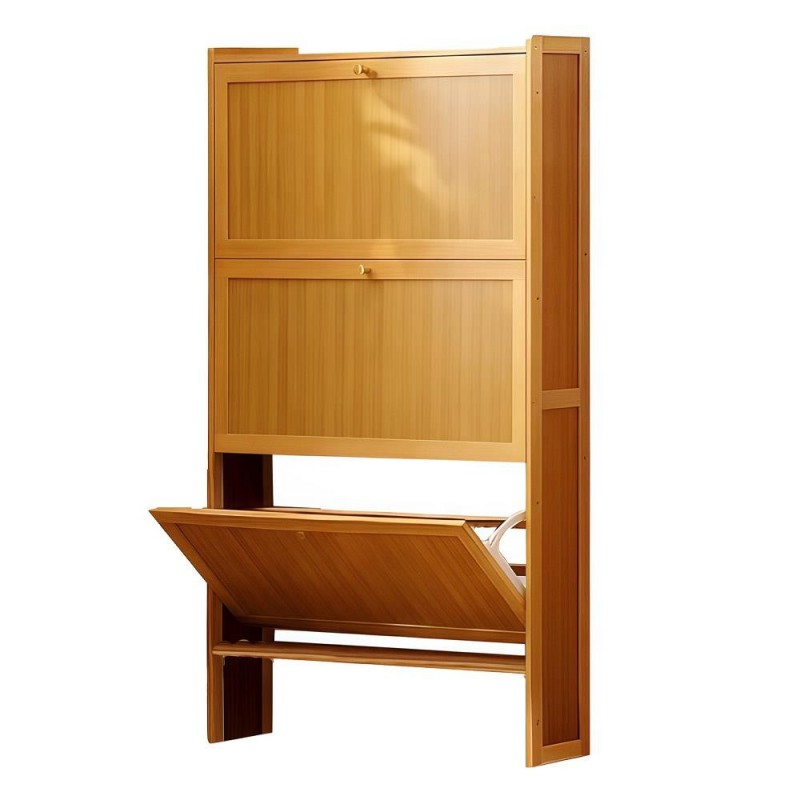 Παπουτσοθήκη με 3 πόρτες Nextdeco μπαμπού Υ120x70x17εκ.