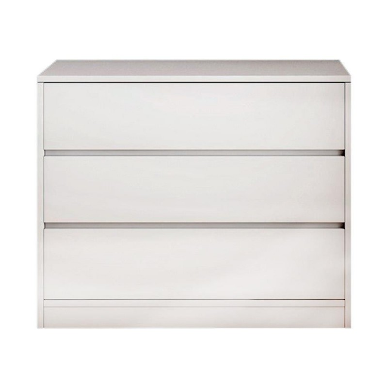 Συρταριέρα 3 συρταριών Nextdeco MDF λευκή Υ67×80×40εκ.