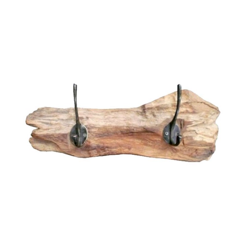 Κρεμάστρα τοίχου Nextdeco ξύλο teak μονός γάντζος Υ11×40×10εκ.