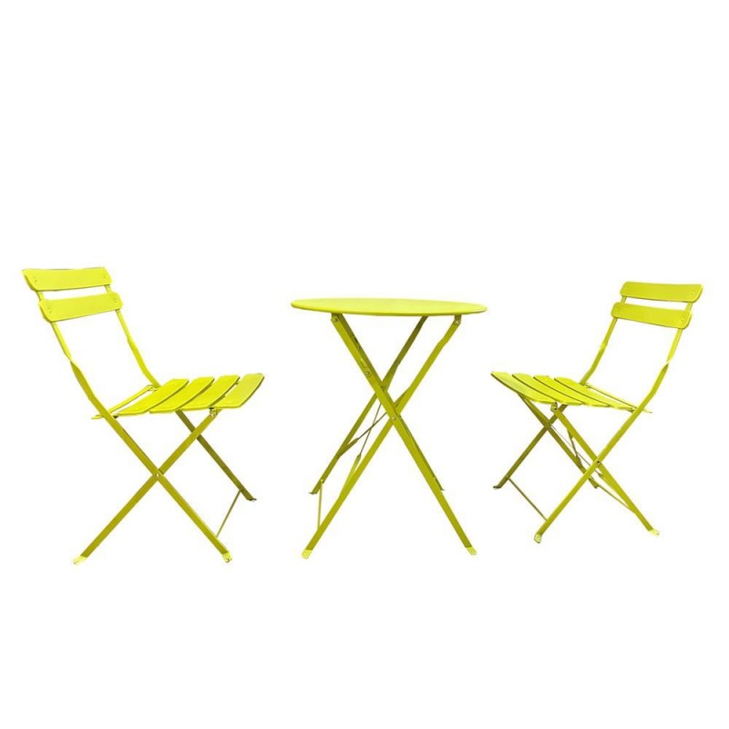 Σετ 3τμχ Nextdeco μεταλλικό κίτρινο Υ82εκ.