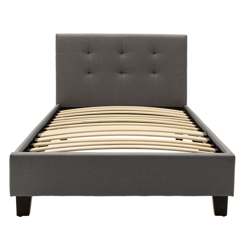 Κρεβάτι Mago Pakoworld Ύφασμα Ανθρακί 100X200Εκ