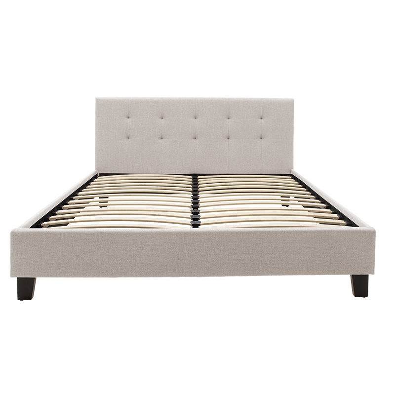 Κρεβάτι Mago Pakoworld Ύφασμα Εκρού 160X200Εκ