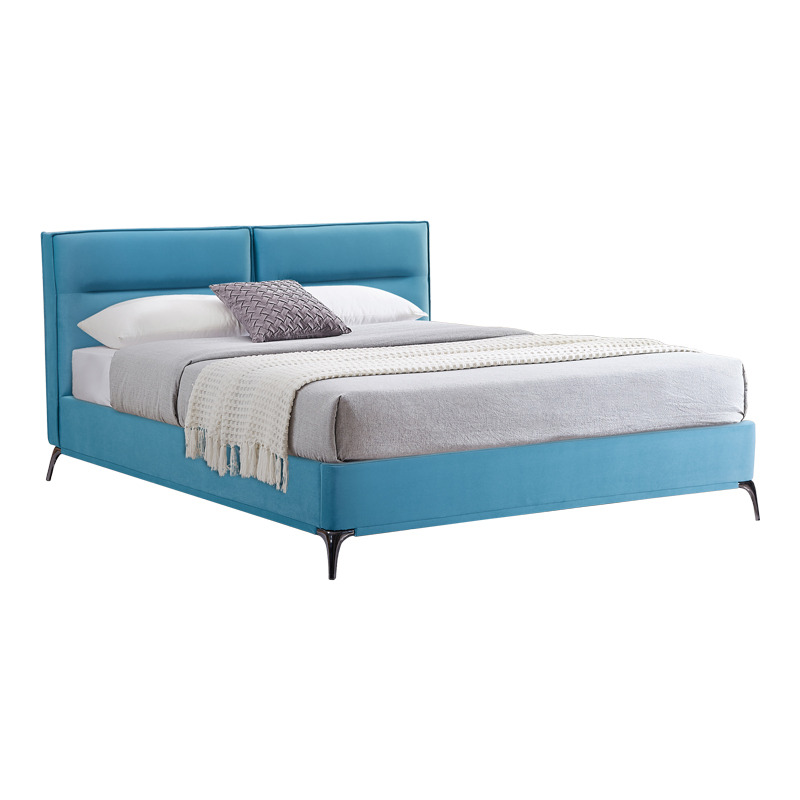 Κρεβάτι Ikina Pakoworld Βελούδο Σε Πετρόλ Απόχρωση 160X200Εκ