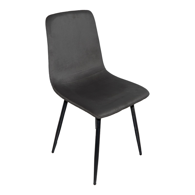 Καρέκλα Grato Pakoworld Ύφασμα Μαύρο-Πόδι Μαύρο Μεταλλικό 45.5X53.5X88.5Εκ