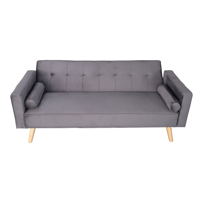 Καναπές-Κρεβάτι Success Pakoworld 3Θέσιος Βελούδο Σε Ανθρακί Απόχρωση 190X80X84Εκ