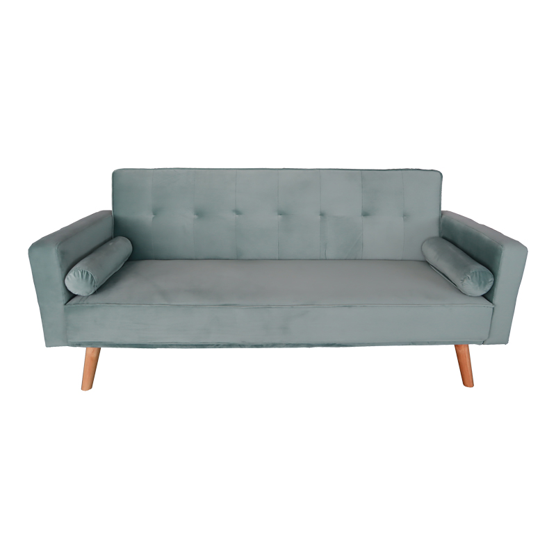 Καναπές-Κρεβάτι Success Pakoworld 3Θέσιος Βελούδο Σε Μέντα Απόχρωση 190X80X84Εκ