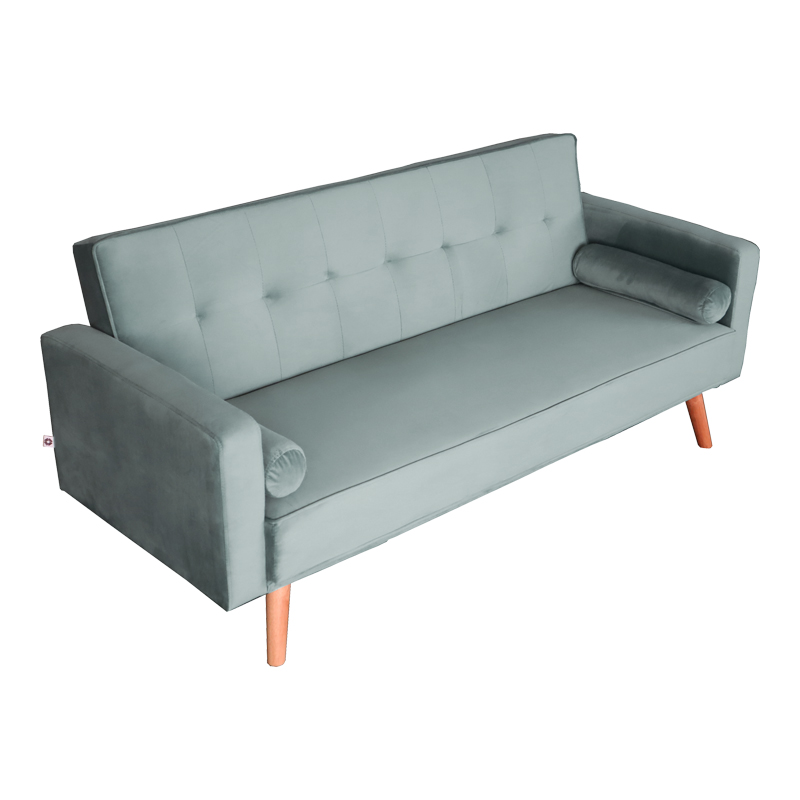 Καναπές-Κρεβάτι Success Pakoworld 3Θέσιος Βελούδο Σε Μέντα Απόχρωση 190X80X84Εκ