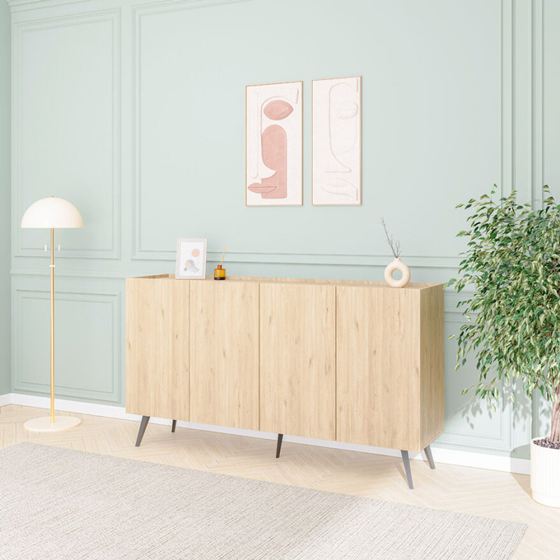 Μπουφές Kudro Pakoworld Σε Oak Απόχρωση 180X43X100Εκ