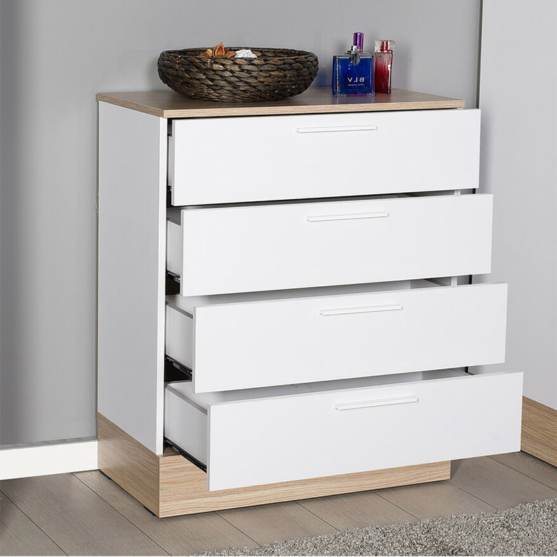 Συρταριέρα Pelita Pakoworld Σε Λευκή-Oak Απόχρωση 72X40X88Εκ