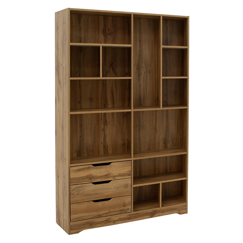 Βιβλιοθήκη Lucinda Pakoworld Oak 120X29.8X180.5Εκ Βιβλιοθήκη Lucinda Pakoworld Oak 120X29.8X180.5Εκ