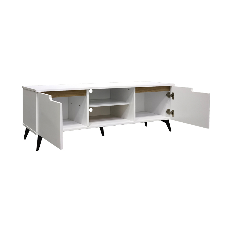 Έπιπλο Τηλεόρασης Kemvio Pakoworld  Sonoma-Λευκό 120X38X44Εκ