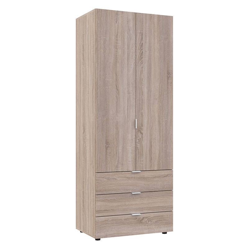 Ντουλάπα Ρούχων Lila Pakoworld Δίφυλλη Sonoma 77.5X49.5X203.5Εκ