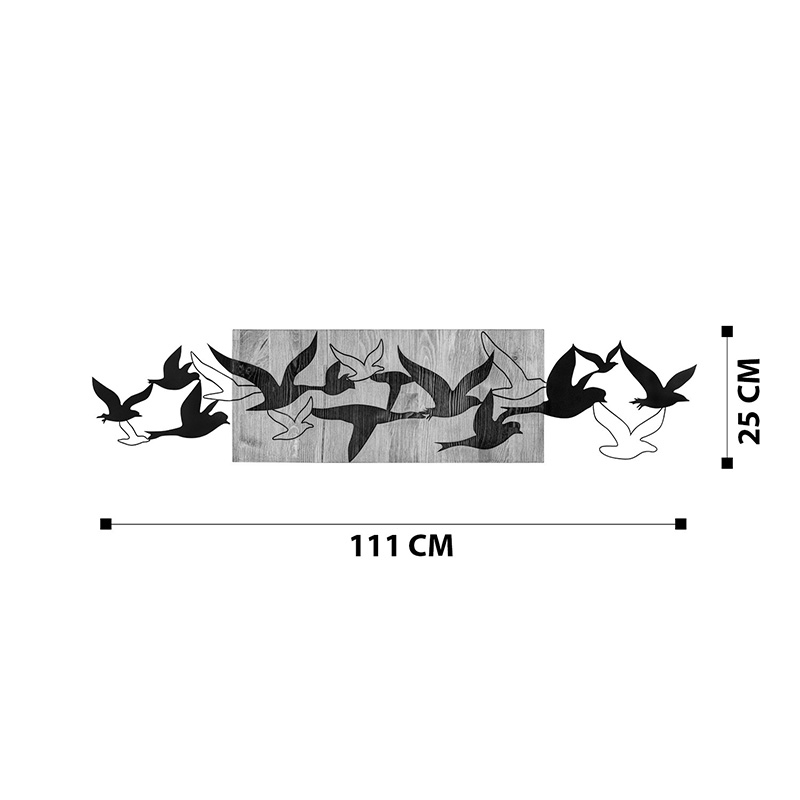 Διακοσμητικό Τοίχου Excore Pakoworld Ξύλο Πεύκου Σε Φυσική Απόχρωση Με Μαύρο Μέταλλο 111X3X25Εκ