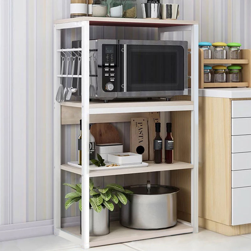 Ραφιέρα Επιδαπέδια Wille Pakoworld Μέταλλο Λευκό-Φυσικό 50X30X99Εκ